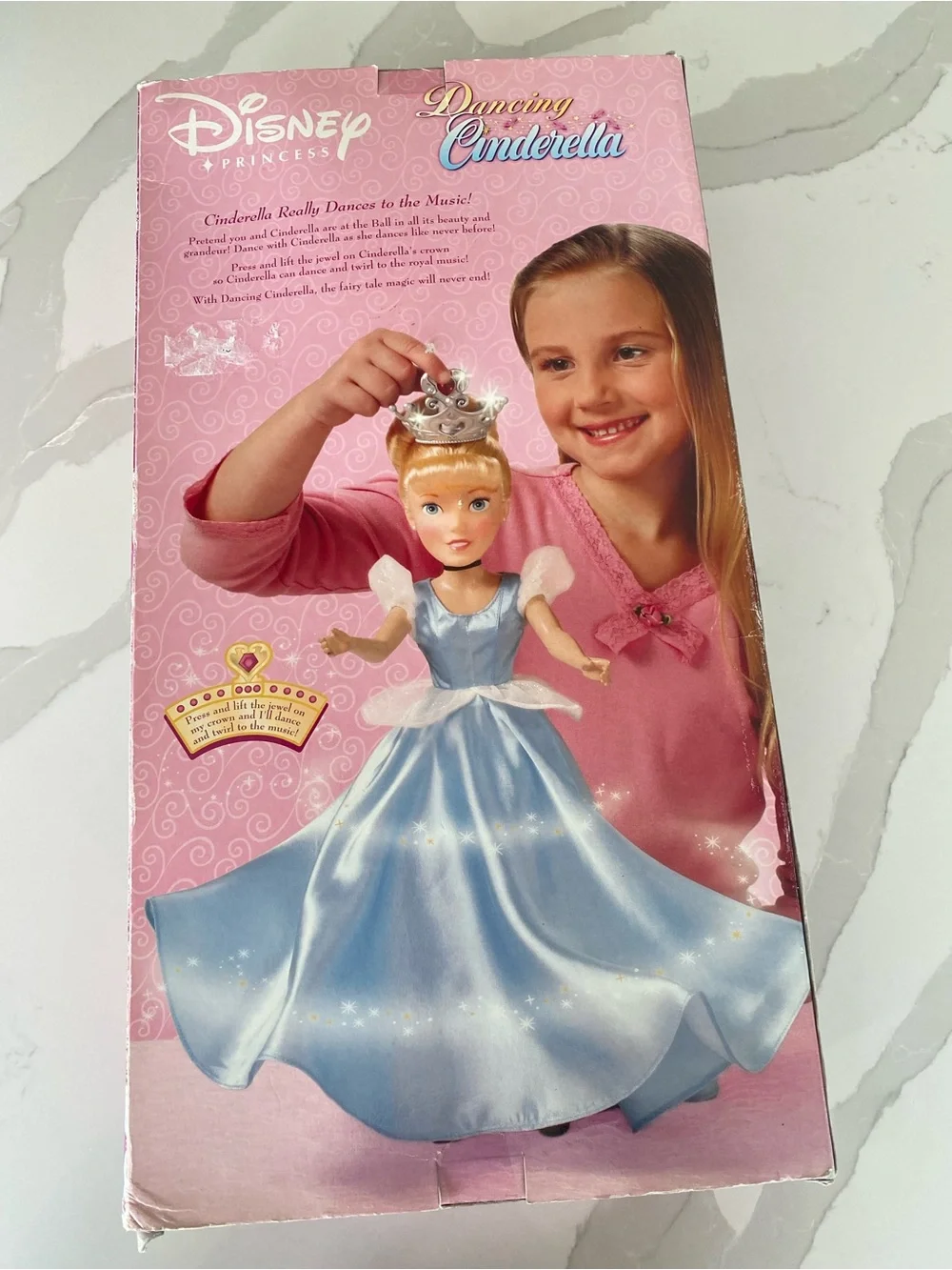 Disney Princess Dancing Cinderella Doll 17 in Battery-Operated w/ Crown 2003 y2k